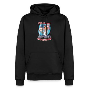Patriotische Krankenschwester wird schlechte Einstellung nicht behandeln - Männer Premium Bio Hoodie - Schwarz - Vorne - Nico (187cm)
