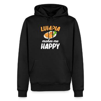 Lumpia me rend heureux Pinoy Shanghai Adobo - Sweat à capuche Premium bio Homme - noir - Devant - Nico (187cm)