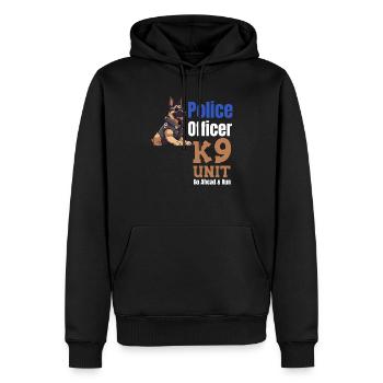 Police officer of the Go Ahead & Run unit - Men’s Premium Organic Hoodie - black - Front - Nico (187cm)