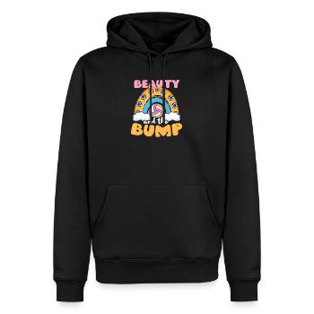 Volleyball Pregnancy Beauty And The Bump - Men’s Premium Organic Hoodie - black - Front - Nico (187cm)