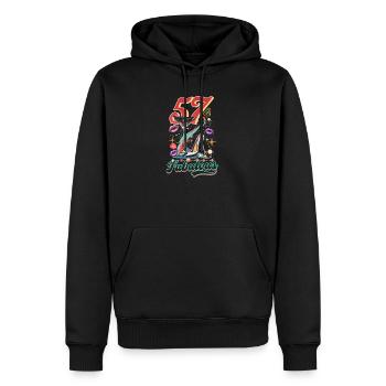57. Geburtstag 57 & fabelhaft - Männer Premium Bio Hoodie - Schwarz - Vorne - Nico (187cm)