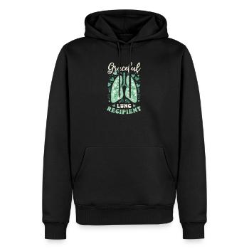Lungentransplantation dankbarer Lungenempfänger - Männer Premium Bio Hoodie - Schwarz - Vorne - Nico (187cm)
