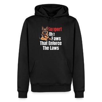 Soutenez les pattes que les lois - Sweat à capuche Premium bio Homme - noir - Devant - Nico (187cm)