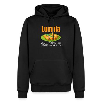 Lumpia Roll With It Pinoy Shanghai Lover Adobo - Sweat à capuche Premium bio Homme - noir - Devant - Nico (187cm)
