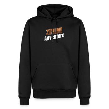 Tyrolienne Aventure Tyrolienne Parapente Tyrolienne - Sweat à capuche Premium bio Homme - noir - Devant - Nico (187cm)