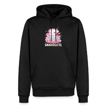Axolotl Snaxolotl - Männer Premium Bio Hoodie - Schwarz - Vorne - Nico (187cm)
