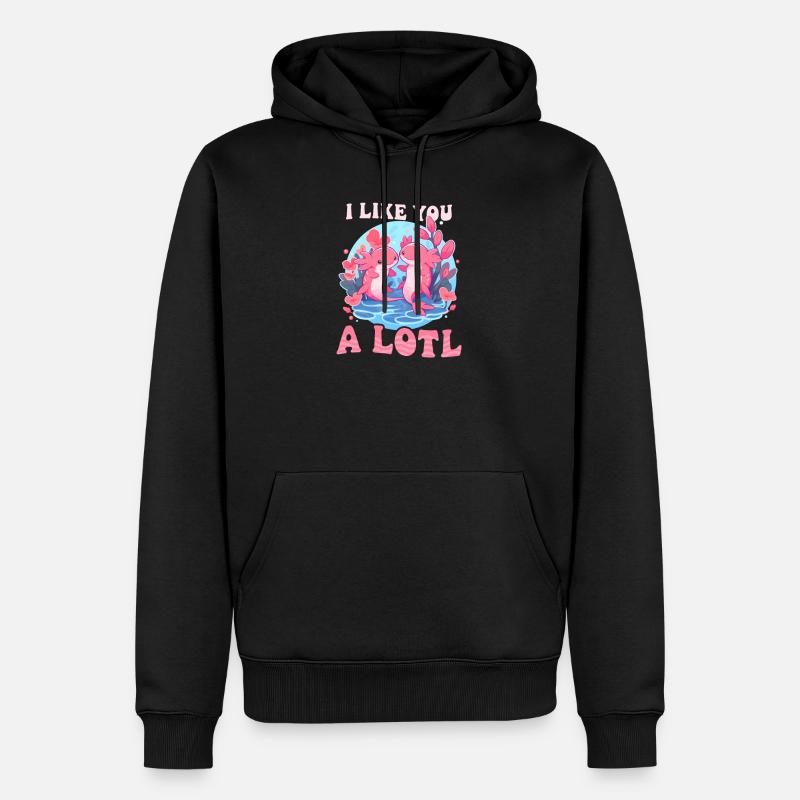 Axolotl comme vous beaucoup - Sweat à capuche Premium bio Homme - noir