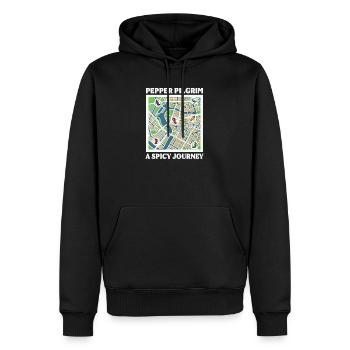 Hot Sauce Aficionado Pepper Pilgrim: Ein würziger Journ - Männer Premium Bio Hoodie - Schwarz - Vorne - Nico (187cm)