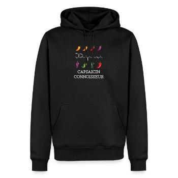 Hot Sauce Aficionado Capsaicin Connaisseur - Männer Premium Bio Hoodie - Schwarz - Vorne - Nico (187cm)
