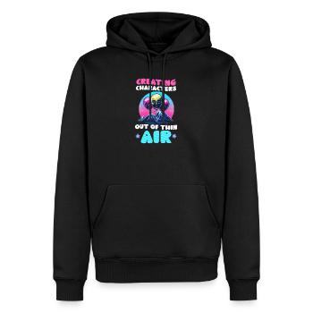 Improtheater Charaktere aus dem Nichts erschaffen - Männer Premium Bio Hoodie - Schwarz - Vorne - Nico (187cm)
