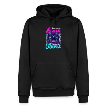 Improtheater Spontane Stars: Impros vom Feinsten - Männer Premium Bio Hoodie - Schwarz - Vorne - Nico (187cm)