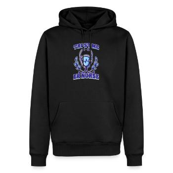 Infirmière aux urgences Croyez-moi, je suis une infirmière aux urgences - Sweat à capuche Premium bio Homme - noir - Devant - Nico (187cm)
