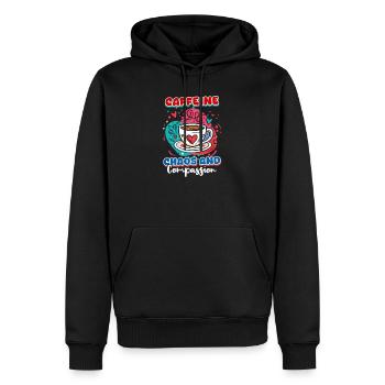 ED-Krankenschwester Koffein, Chaos Und Mitgefühl - Männer Premium Bio Hoodie - Schwarz - Vorne - Nico (187cm)