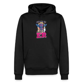 Krankenschwester in der Notaufnahme direkt aus der Notaufnahme - Männer Premium Bio Hoodie - Schwarz - Vorne - Nico (187cm)