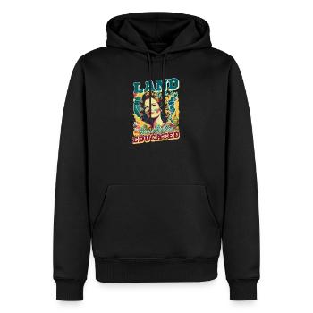 Patriotischer Lehrer Land der Freien, Heimat der Gebildeten - Männer Premium Bio Hoodie - Schwarz - Vorne - Nico (187cm)