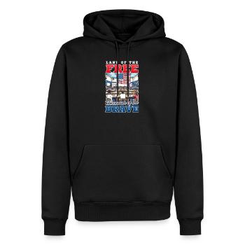Enseignant patriotique Terre de classe gratuite de brave - Sweat à capuche Premium bio Homme - noir - Devant - Nico (187cm)