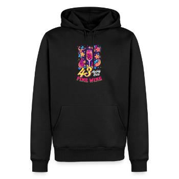 43. Geburtstag 43 - Altern wie guter Wein - Männer Premium Bio Hoodie - Schwarz - Vorne - Nico (187cm)