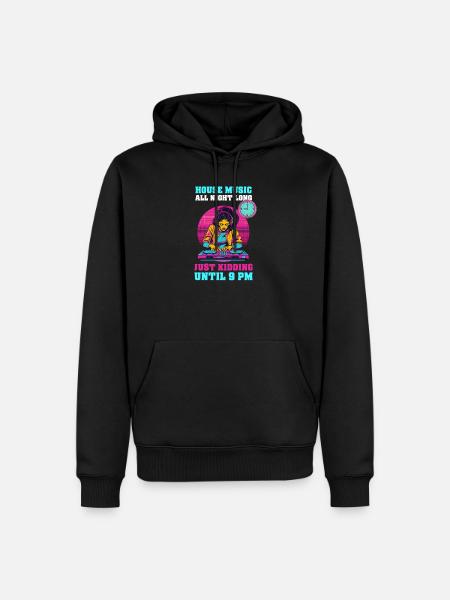EDM Rave Mom House Music Until 9 PM - Men’s Premium Organic Hoodie - black