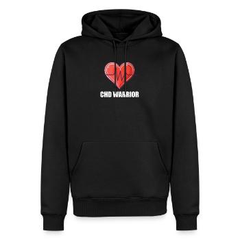 Conscience CHD Warrior - Sweat à capuche Premium bio Homme - noir - Devant - Nico (187cm)