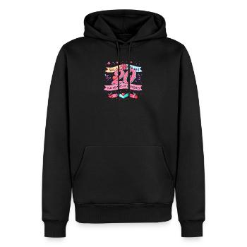 20 Jahre Jubiläum Zwei Jahrzehnte Glück - Männer Premium Bio Hoodie - Schwarz - Vorne - Nico (187cm)