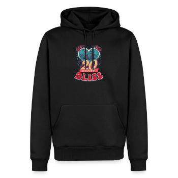 20 ans 20 ans de bonheur - Sweat à capuche Premium bio Homme - noir - Devant - Nico (187cm)