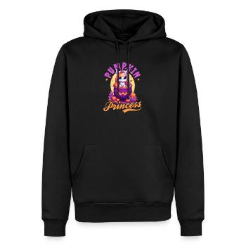 Halloween Licorne Citrouille Princesse - Sweat à capuche Premium bio Homme - noir - Devant - Nico (187cm)