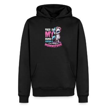 Halloween Licorne Costume Humain Vraie Momie - Sweat à capuche Premium bio Homme - noir - Devant - Nico (187cm)