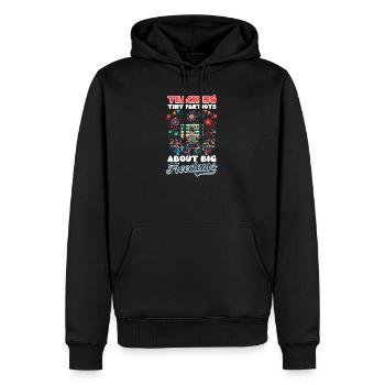 Kindergärtnerin Tiny Patriots Große Freiheiten - Männer Premium Bio Hoodie - Schwarz - Vorne - Nico (187cm)