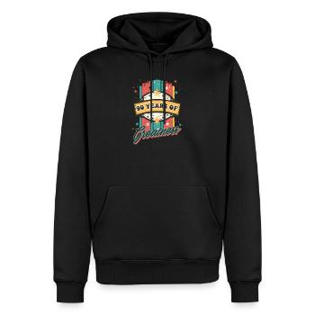 90 Jahre alt 90 Jahre Größe - Männer Premium Bio Hoodie - Schwarz - Vorne - Nico (187cm)