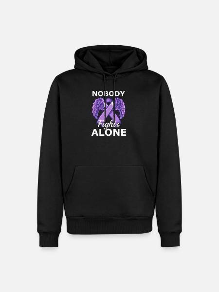 Domestic Violence Nobody Fights Alone - Men’s Premium Organic Hoodie - black