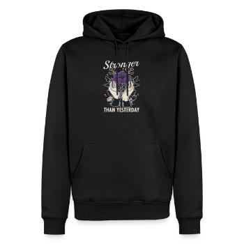 La violence conjugale plus forte qu’hier - Sweat à capuche Premium bio Homme - noir - Devant - Nico (187cm)