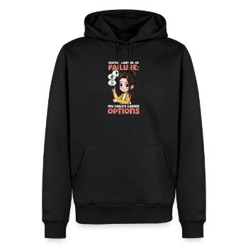 Options de maman chinoise, de médecin, d’avocat ou d’enfants en échec - Sweat à capuche Premium bio Homme - noir - Devant - Nico (187cm)