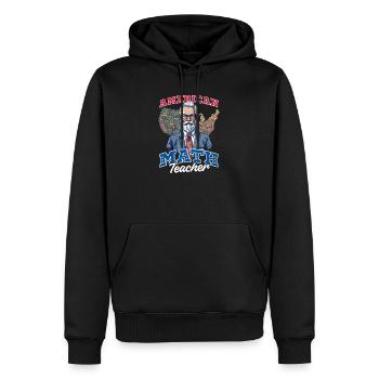 4. Juli Mathelehrer Amerikanischer Mathelehrer - Männer Premium Bio Hoodie - Schwarz - Vorne - Nico (187cm)