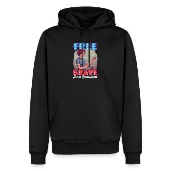 4. Juli Mathelehrer Kostenlos Mutig Schön - Männer Premium Bio Hoodie - Schwarz - Vorne - Nico (187cm)