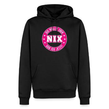 Nix Schenken Ich Habe Keinen Wunsch Nichts Zum Geb - Männer Premium Bio Hoodie - Schwarz - Vorne - Nico (187cm)