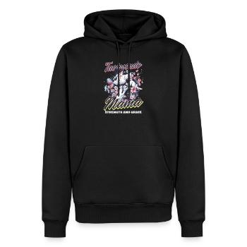 Taekwondo-Mutter Taekwondo-Mama: Stärke und Anmut - Männer Premium Bio Hoodie - Schwarz - Vorne - Nico (187cm)
