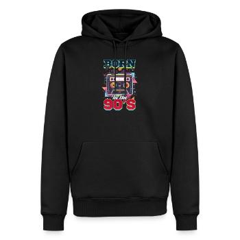 90er Jahre R&B geboren in den 90ern - Männer Premium Bio Hoodie - Schwarz - Vorne - Nico (187cm)
