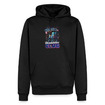 Unsichtbare Behinderung Versteckter Behindertenclub - Männer Premium Bio Hoodie - Schwarz - Vorne - Nico (187cm)