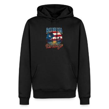 Puerto Rico Boricua Kulturerbe - Männer Premium Bio Hoodie - Schwarz - Vorne - Nico (187cm)