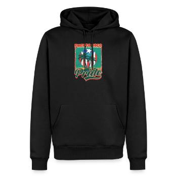 Porto Rico Porto Rico Fierté - Sweat à capuche Premium bio Homme - noir - Devant - Nico (187cm)