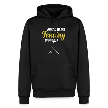 Nenn Mich Einfach Fecht-opa! En Garde Athlet - Männer Premium Bio Hoodie - Schwarz - Vorne - Nico (187cm)