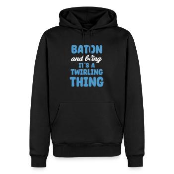 Baton Twirling It's Catching Marching Cheerleader - Männer Premium Bio Hoodie - Schwarz - Vorne - Nico (187cm)