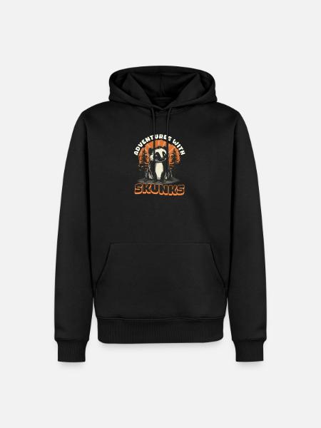 Skunk Adventures with Skunks - Men’s Premium Organic Hoodie - black