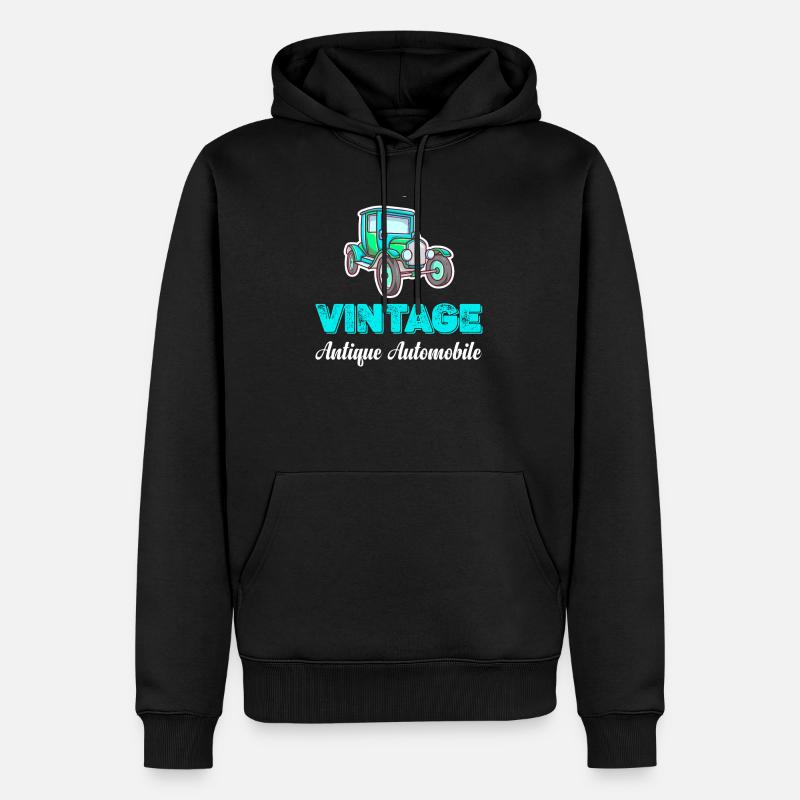 Oldtimer Liebhaber - Männer Premium Bio Hoodie - Schwarz