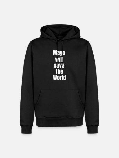 Mayo Saves the World - Men’s Premium Organic Hoodie - black