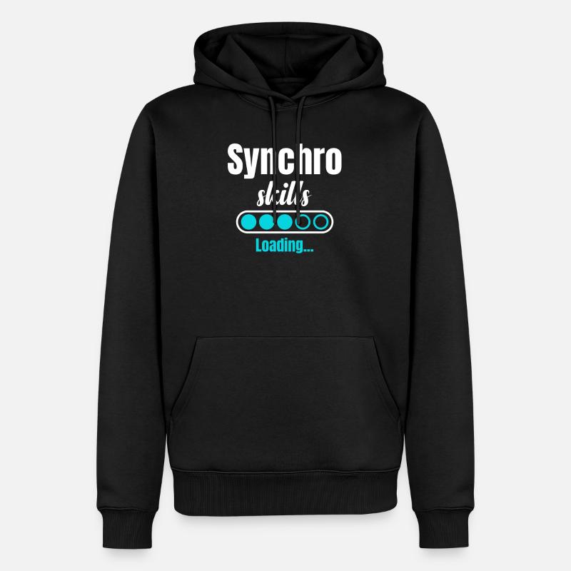 Synchro-skills Werden Geladen.. Synchronschwimmen - Männer Premium Bio Hoodie - Schwarz