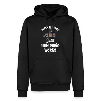 Quand tout le reste échoue, - Sweat à capuche Premium bio Homme - noir - Devant - Nico (187cm)