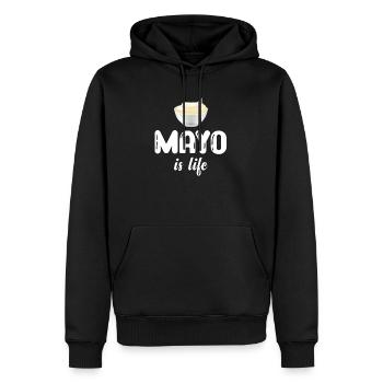 Mayo Is Life Funny Mayonnaise Sweet Relish - Männer Premium Bio Hoodie - Schwarz - Vorne - Nico (187cm)