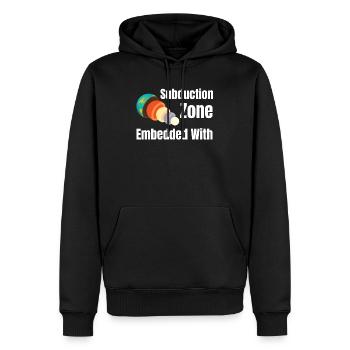 Subduktionszone Eingebettet In Funny Seismologist - Männer Premium Bio Hoodie - Schwarz - Vorne - Nico (187cm)