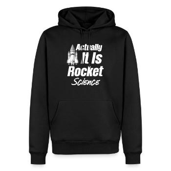 Eigentlich Handelt Es Sich Um - Männer Premium Bio Hoodie - Schwarz - Vorne - Nico (187cm)